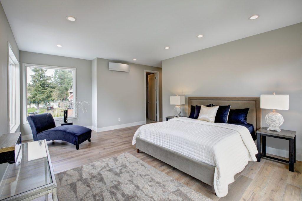 Modern bedroom with stylish decor